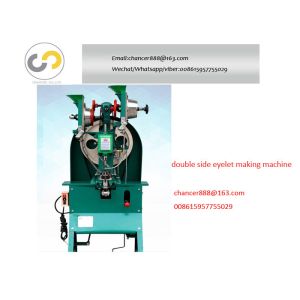 China Automatic double side eyelet punching machine for shoe factory