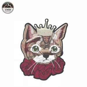 China Personalized Cute Cat Iron On Embroidered Patches For Kids' Garment / Bags factory