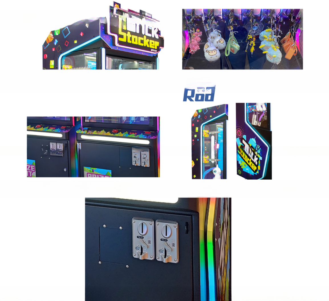 Coin Operated Brick Stacker Gift Game Machine CE Certificated