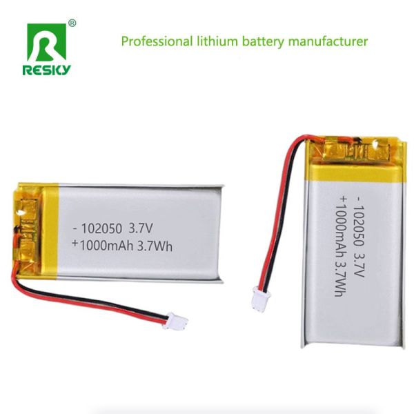 Lithium Polymer Battery 102050 3.7v 1000mAh 3.7Wh Rechargeable Lipo Battery Pack For Handheld Device