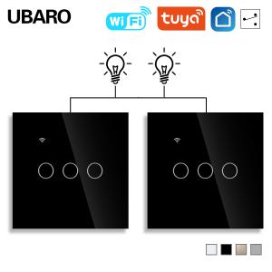 China WIFI Dual Light Switch EU UK Standard 2 Gang Wifi Light Switch 240Vac factory