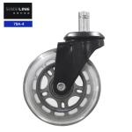 Metal Office Chair Wheel Replacement 75mm Medical Swivel Chair Wheel Replacement