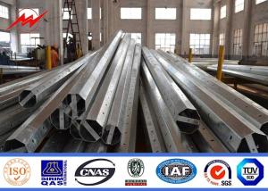 China Traditional Standard Electric Steel Power Pole 69KV For Overhead Line Project factory