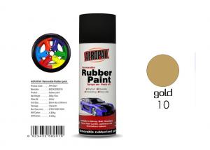 China Wheel Removable Rubber Spray Paint With Pearl Luster Gold Color on sale
