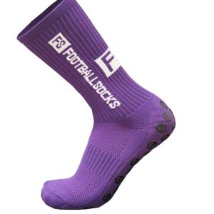 China Youth Football Socks with Non-Slip Grip and Customized Logo in Woven Polyester Fibre factory