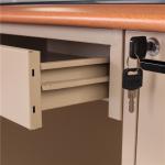 Multi Drawers Wood Steel Top Single Side Computer Desk Single Table Desk