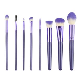 China Premium Makeup Brushes Classic Purple High Flexibility Bristles Powder Eye Brushes factory