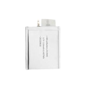 China Smart Cards Ultra Thin LiPo Battery 110mAh 3.7V Long Cycle Life Battery factory