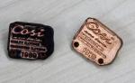 Painted Custom Clothing Buttons Embossed Logo For Jackets personized size