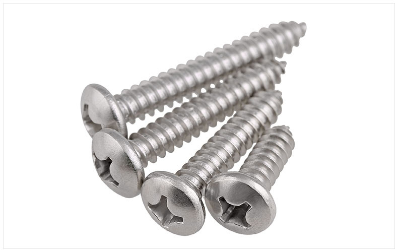 Stainless Steel Phillips Rounded Head Screws for Sheet Metal DIN7981 Pan Head Phillips Drive Tapping Screws