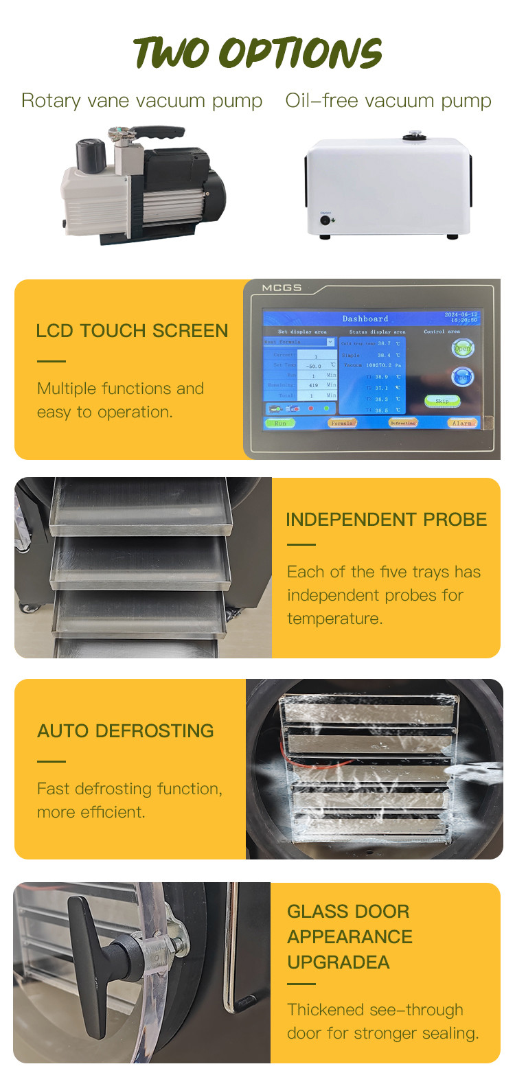Home Freeze Dry Machine Multi-Function Design Ice-Cream Milk Coffee Freeze Dryer