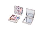 Square Double Cosmetic Pocket Mirror Mini ABS Souvenir Gift Printing Logo