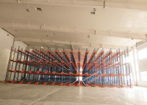 China 1000 Depth Shuttle Metal Pallet Racks Remote Controlled For Frozen Meat / Beverage Storage factory