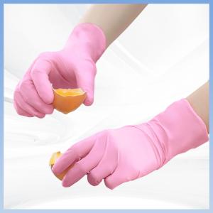 China Chemical Resistant Pink Nitrile Disposable Gloves For Laboratory factory