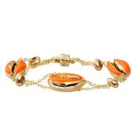 Colorful Shell Minimalist Personalized 14K Gold-Plated Magnetic Chain Link