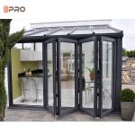 Double Glazing Aluminum Sliding Lifting Bi Folding Door For Sunroom