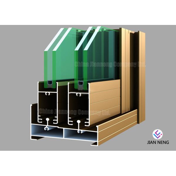 China 6063 T5 Aluminium Profiles For Windows And Doors Good Sealing Performance factory
