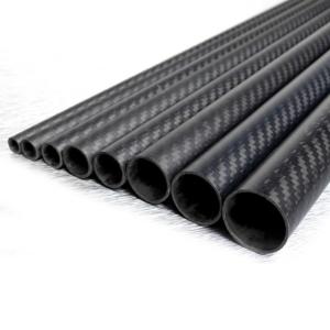 China OD 16mm X ID 12mm 13mm 14mm 15mm X 1000MM 100% Roll Wrapped 3K Carbon Fiber Tube factory