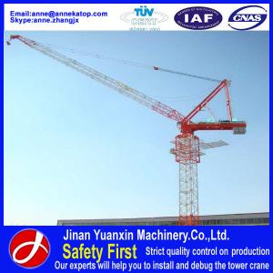 China 10t luffing tower crane in Europ factory