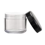 PASSEN 10g Glass Lip Balm Jars Black Plastic Lids Glass Containers For Creams
