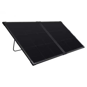 Compact 100W 18v Foldable Full Black Durable Lighteright ETFE Solar Panel Pv