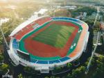 3mm Two Layers Synthetic Sports Flooring Red Blue Outdoor playground