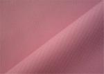 Pink And Red Polyester Woven Fabric / Poly Pongee Fabric For Clothing