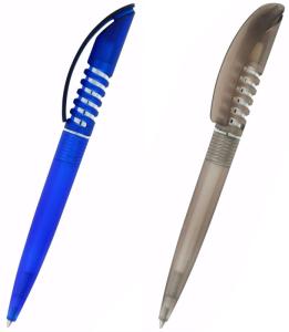 China curved clip pen,spring clip ball pen, logo branded ball pen factory