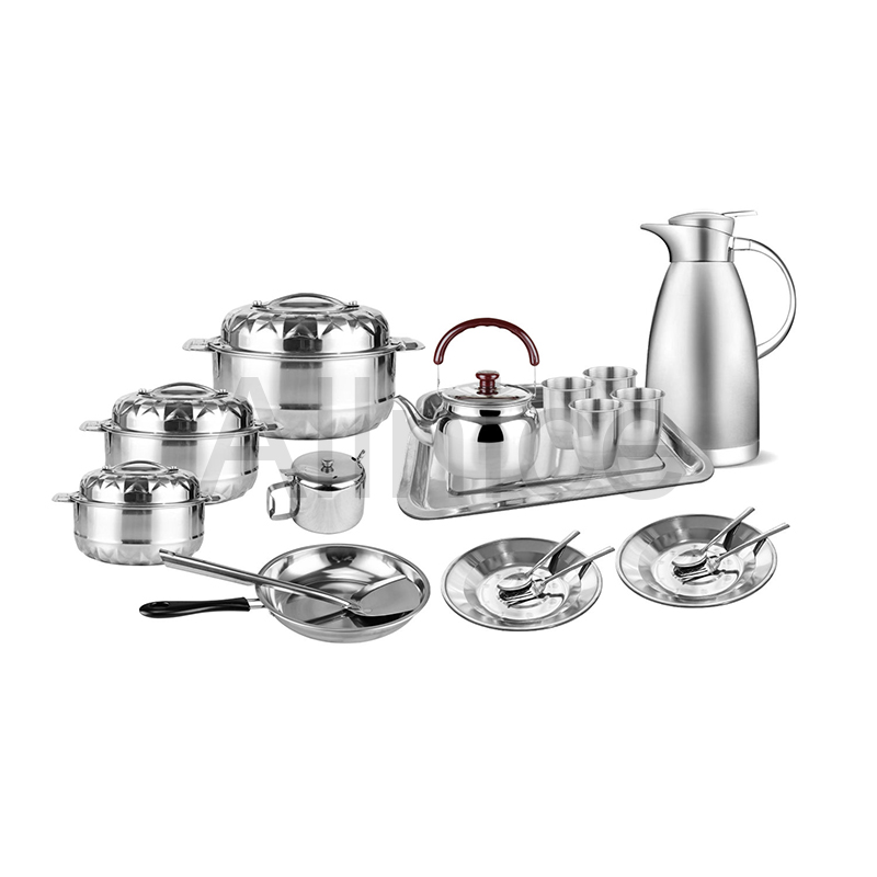 Family cookware sets stainless steel kitchenware random match style