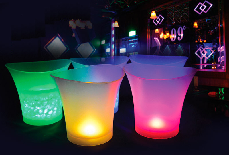 Hot seller plastic led champagne ice bucket