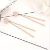 Buy cheap Round full diamond stud Tassel pendant rose gold earrings Stainless steel from wholesalers