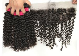 China Peruvian Raw Unprocessed Virgin Human Hair Weave / Jerry Curly Hair Extensions factory