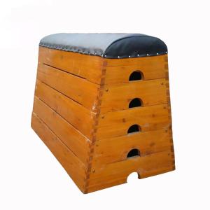 China Traditional Kids Gym Pommel Horse / Gym Vaulting Boxes Manchurian Ash Wood Material factory