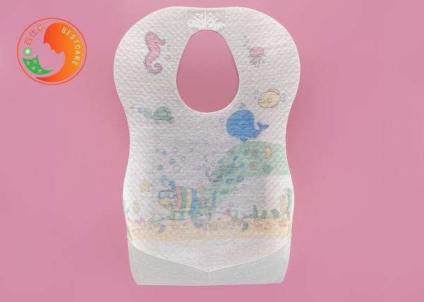 Food Grade Disposable Baby Bibs Picnic Organic Cotton Mess Free Food Catcher