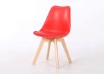 Modern PP And Wooden Dining Chairs With Wooden Beech Legs Lightweight