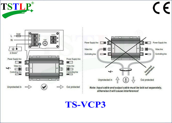 3 In 1 Surge Protector For Cctv Camera with Bnc And Terminal Connection