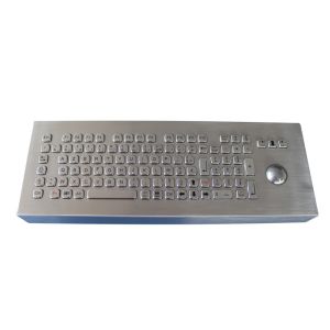 Desktop Metal Ruggedized Keyboard Waterproof Industrial Kiosk With Trackball