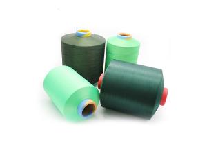 China 100% Recycled Polyester Spun Yarn NE21/1 Dope Dyed For Knitting Low Shrinkage factory