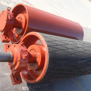 China Diamond Grooved Rubber Lagging Pulley factory