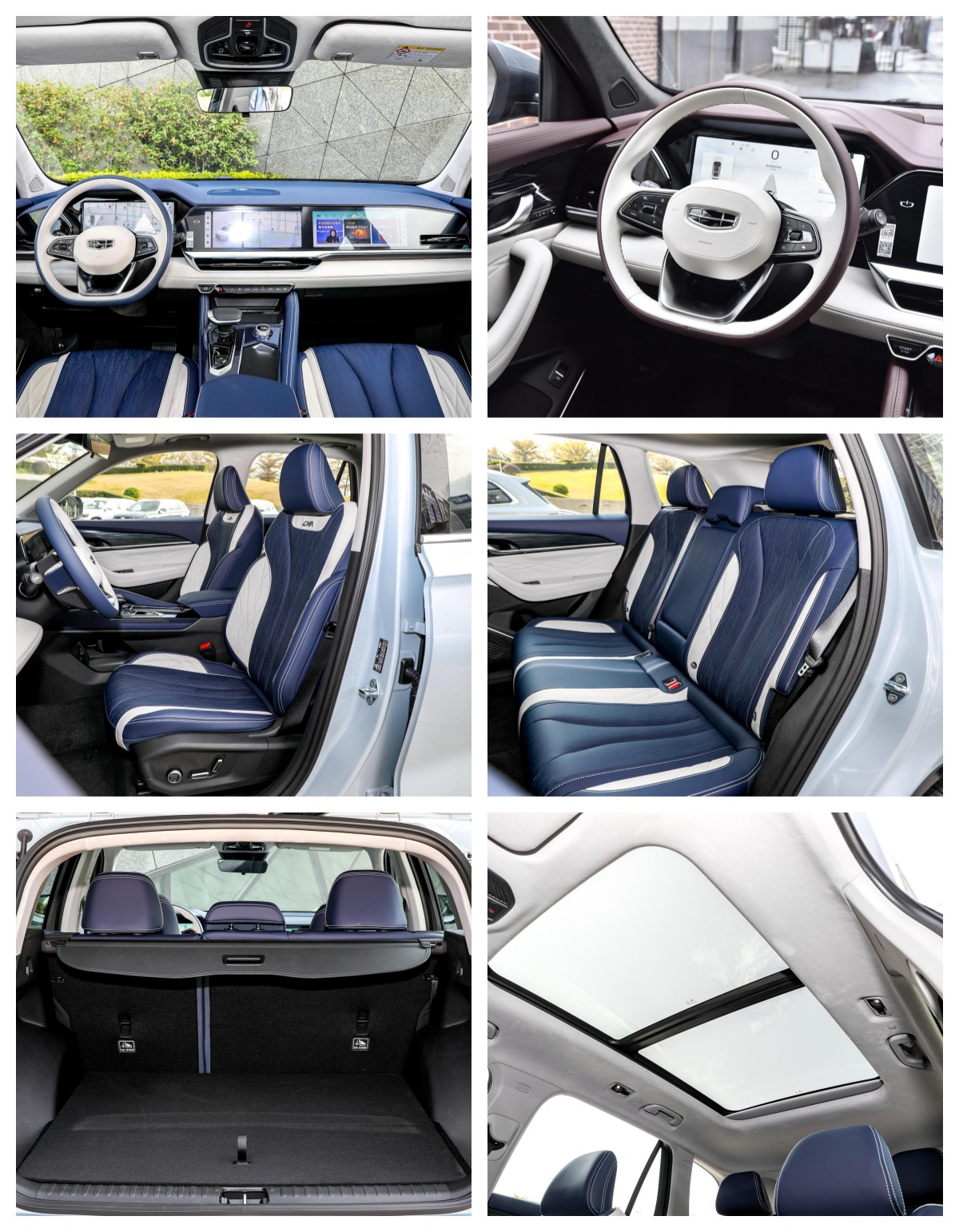 s 2022 Geely Xingyue L Oil-electric Hybrid Large Luxury Off-road Vehicle Seating for 5 and 4770x1895x1689 Dimensions