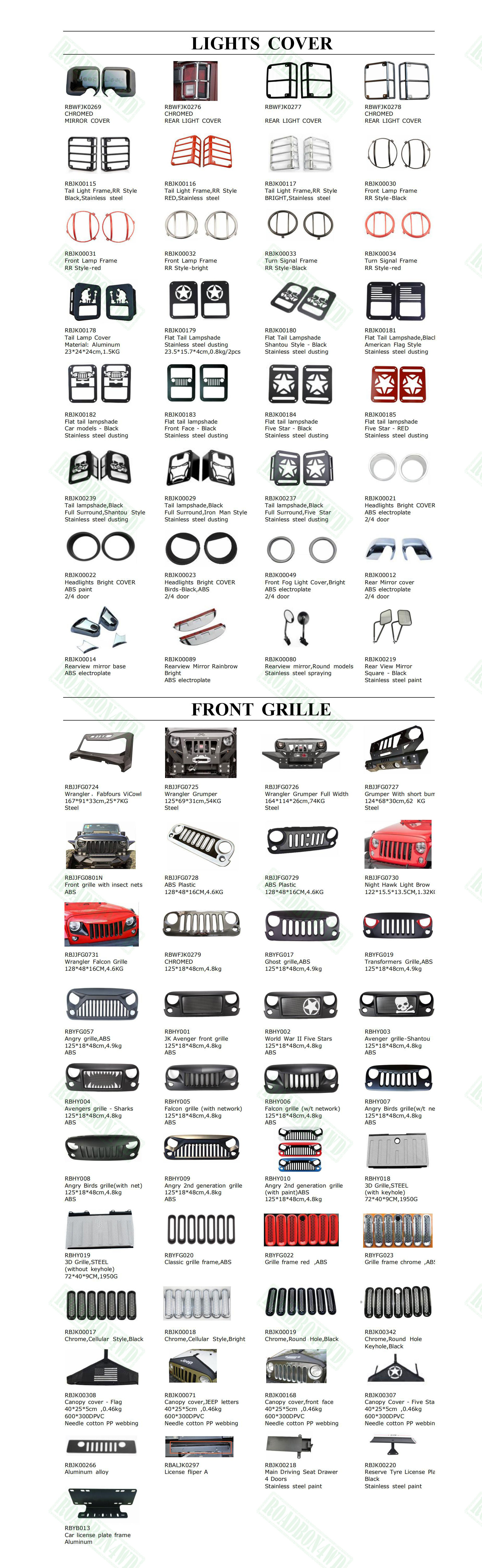 JK Avengers front grille - World War II Five Stars,ABS,Jeep Wrangler front grille