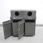Customized Metal Outdoor Trash Cans 120 Liter Outdoor Garbage Bin Rectangular