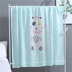 Summer Bath Muslin Swaddle Blankets Custom Design Waterproof Eco Friendly