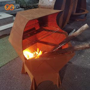 China Corten Steel Outdoor Cooking Charcoal Grills For Barbecue factory