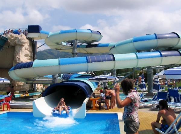 large Aqua Play Water Park equipment Kids' Water Slides with Ashland / DSM Gel
