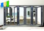 Aluminum Bi Folding Accordion Door With Double Glass For Balcony