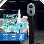 22kw RFID Card 5 Meters Cable Mobile Type 2 EV Charging Station