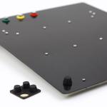 ABS Plastic Soldering Breadboard Transparent With Black Aluminum Plate