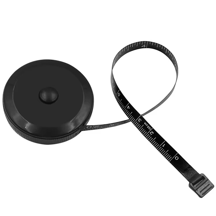 Wintape 1.5m Black Soft Measuring Tape Body Tailor Tape Ruler Measure Fabric Double Scale Mini Sewing Retractable Tool