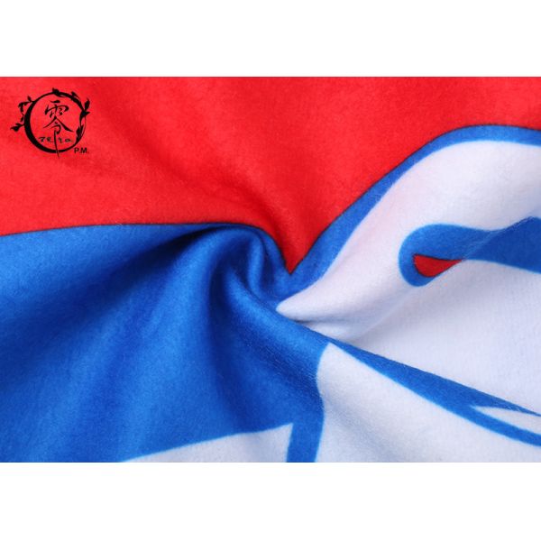 Warm Material Soccer Serbia Fringe Scarf, Woven Fleece World Cup Serbia Team Scarf